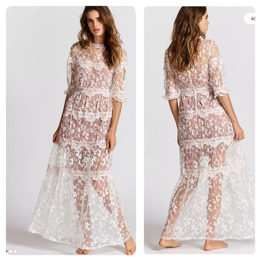 🍒NWT🍒 FL&L ROSEBUD ETHEREAL MAXI DRESS